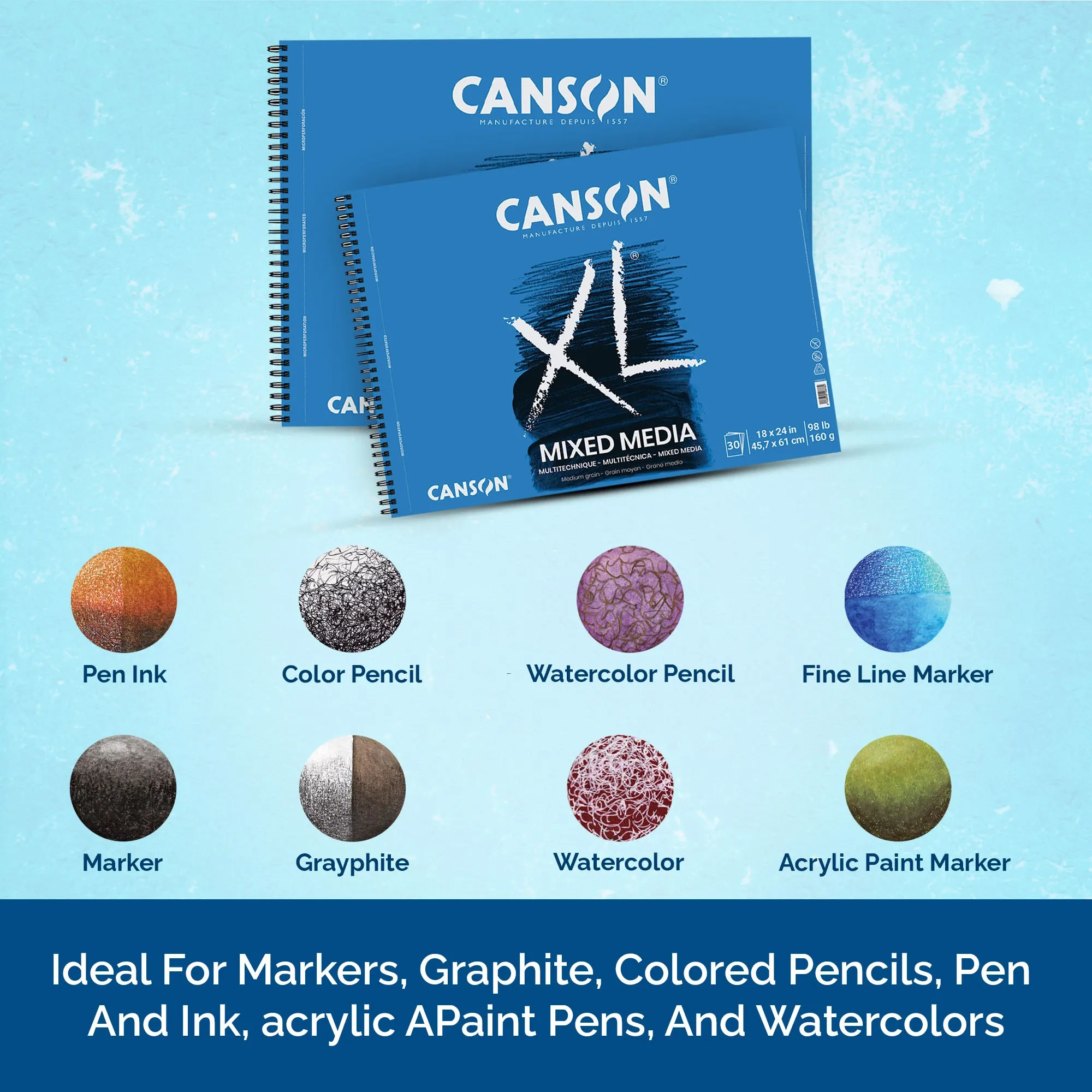 Canson XL Watercolor Pad for vibrant watercolor art