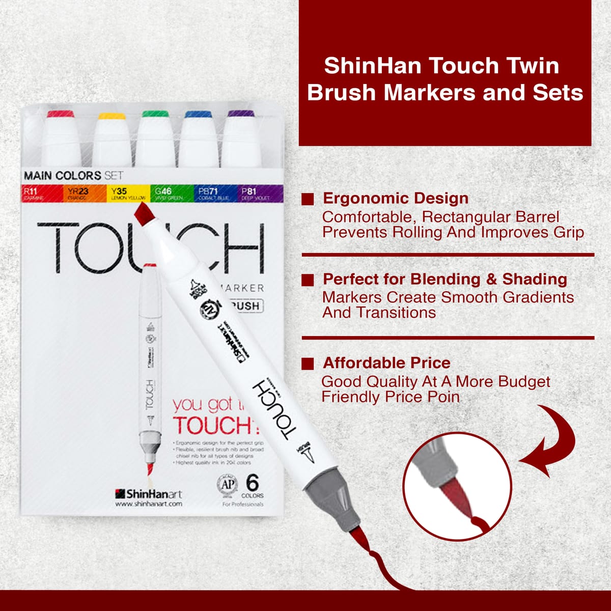 Buy ShinHan Touch Twin Brush Markers at DickBlick