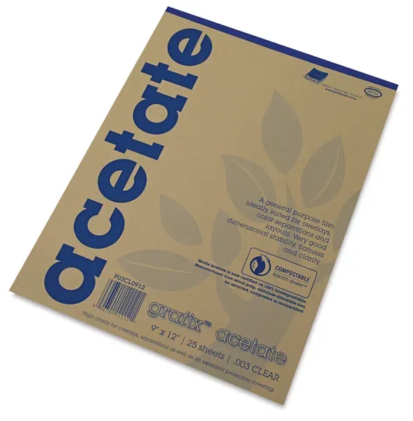 Stack of Grafix Clear Acetate Sheets for protecting artwork and crafting